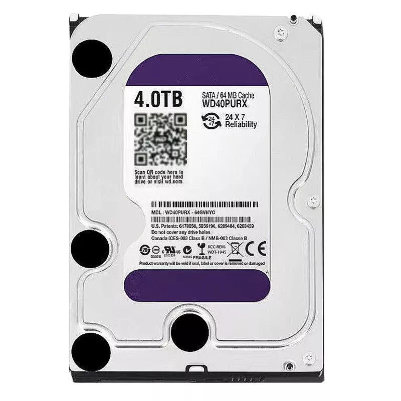 4TB WD Purple HDD - Large-Capacity Surveillance Storage